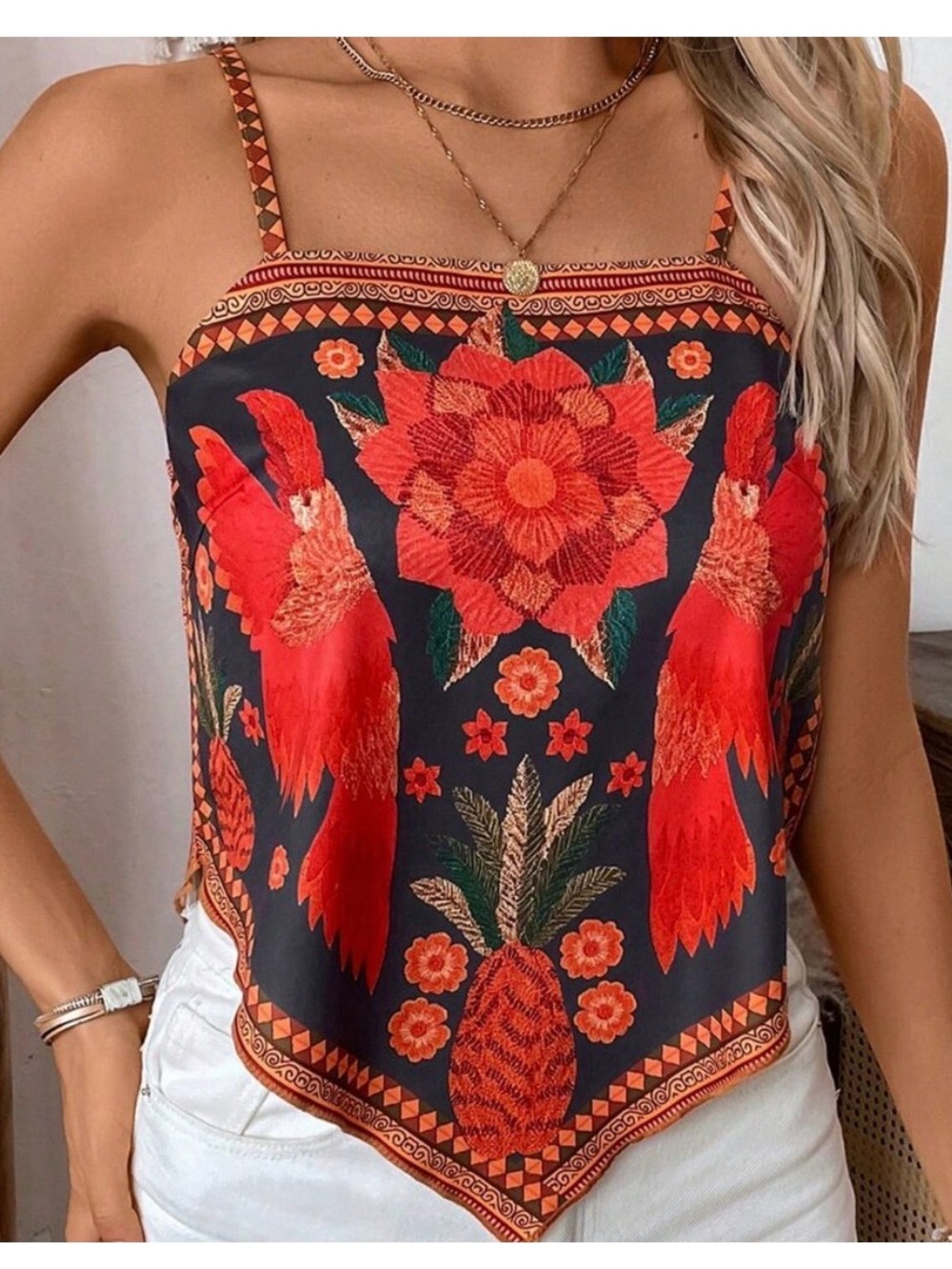 NWT, Never worn. I Am Boho Girl Boho Multicolor Women's Printed Tank Top